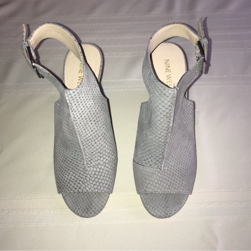 Nine West grey wedge heels. Size 7.